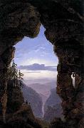 Karl friedrich schinkel The Gate in the Rocks oil on canvas